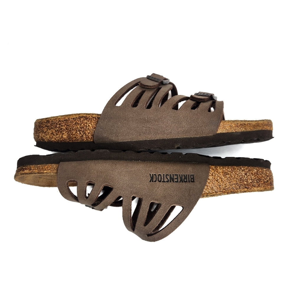 Birkenstock Granada Brown Leather Sandal Womans 5-5.5 - Picture 3 of 5